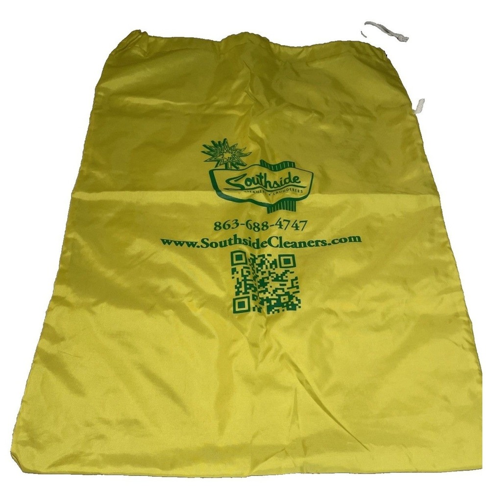 Southside Cleaners Laundry Bag Unisex OS Yellow Good Drawstring Strap